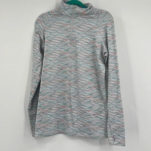 NIKE PRO COMBAT BLUE COLOURFUL QUARTERZIP XL